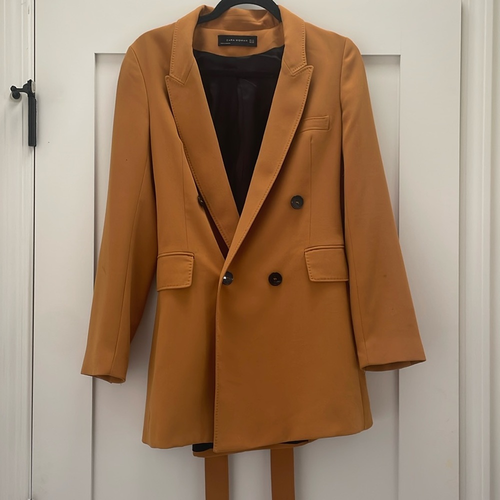 WORN ONCE MUSTARD YELLO ZARA BLAZER XS